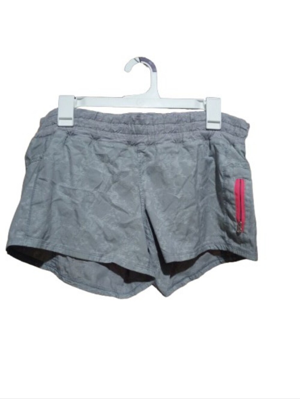 Lululemon Gray Athletic Shorts w/ Pink Zip Pocket